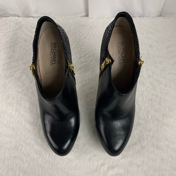 MICHAEL Michael Kors Women's Black Heels Snakeskin Heels Size 9M - Picture 2 of 11